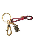 Dolce & Gabbana Stunning Red Leather Keychain
