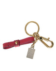 Dolce & Gabbana Stunning Red Leather Keychain