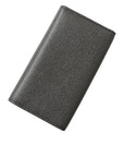 Dolce & Gabbana Chic Gray Leather Trifold Key Holder