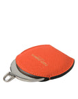 Dolce & Gabbana Elegant Orange Leather Mirror Holder