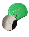 Dolce & Gabbana Emerald Leather Hand Mirror Holder