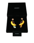 Dolce & Gabbana Chic Clip-on Banana Dangle Earrings