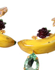 Dolce & Gabbana Chic Clip-on Banana Dangle Earrings