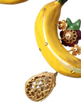 Dolce & Gabbana Chic Clip-on Banana Dangle Earrings