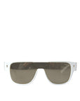 Dolce & Gabbana Chic White Acetate Designer Sunglasses