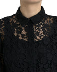 Dolce & Gabbana Elegant Floral Lace Blouse Top