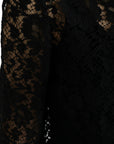 Dolce & Gabbana Elegant Floral Lace Blouse Top
