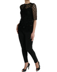 Dolce & Gabbana Elegant Floral Lace Blouse Top