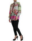 Dolce & Gabbana Elegant Multicolor Silk Blend Long Sleeve Top