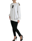 Dolce & Gabbana Chic Black and White Crew Neck Sweater