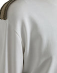 Dolce & Gabbana Chic Black and White Crew Neck Sweater