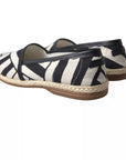 Dolce & Gabbana Elegant Striped Leather Espadrilles
