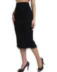 Dolce & Gabbana Elegant High Waist Midi Skirt