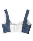 Dolce & Gabbana Elegant Blue Bustier Crop Top