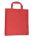 Prada Chic Red and White Fabric Tote Bag