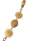 Dolce & Gabbana Crystal Flower Filigree Gold Brass Statement Necklace