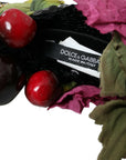 Dolce & Gabbana Red Watermelon Cherry Crystal Hairband Statement Diadem