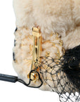 Dolce & Gabbana Beige Teddy Bear Mesh Net Band Hair Clip