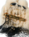 Dolce & Gabbana Beige Teddy Bear Mesh Net Band Hair Clip