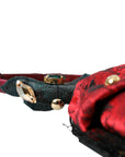 Dolce & Gabbana Multicolor Rose Silk Crystal Netted Logo Headband Diadem