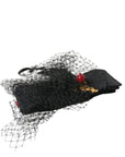 Dolce & Gabbana Black Strawberry Sicily Crystal Mesh Net Headband Diadem