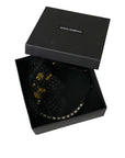 Dolce & Gabbana Black Lemons Sicily Purple Crystal Net Headband Diadem