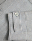 Dolce & Gabbana Light Blue Wool Button Trench Coat Jacket