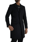 Dolce & Gabbana Black Single Breasted Trench Coat Jacket