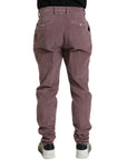 Dolce & Gabbana Purple Corduroy Cotton Stretch Skinny Pants
