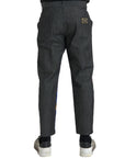 Dolce & Gabbana Multicolor Tiger Leopard Cotton Loose Tapered Pants