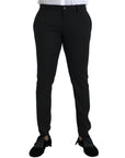 Dolce & Gabbana Black Wool Stretch Men Skinny Pants