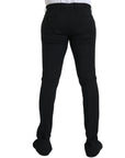 Dolce & Gabbana Black Wool Stretch Men Skinny Pants