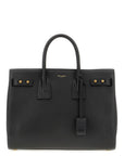 Saint Laurent Black Calf Leather Sac De Jour Handbag
