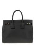 Saint Laurent Black Calf Leather Sac De Jour Handbag