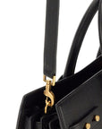 Saint Laurent Black Calf Leather Sac De Jour Handbag