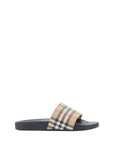 Burberry Brown Rubber Slides Sandals
