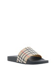 Burberry Brown Rubber Slides Sandals