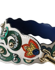 Dolce & Gabbana White Leather Handbag Belt Accessory Shoulder Strap