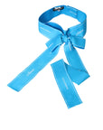 Dolce & Gabbana Blue Polyester AMORE Wide Waist Belt