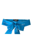 Dolce & Gabbana Blue Polyester AMORE Wide Waist Belt