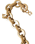 Dolce & Gabbana Gold Tone Brass Sunflower Crystal Embellished Necklace