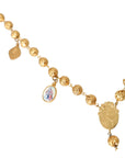 Dolce & Gabbana Gold Tone Chain Brass Beaded Statement Sicily Necklace