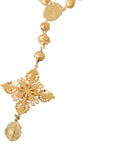 Dolce & Gabbana Gold Tone Chain Brass Beaded Statement Sicily Necklace
