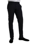 Dolce & Gabbana Dark Blue Wool Slim Fit Formal Pants