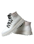 Dolce & Gabbana White Vulcano Trekking Men Ankle Boots Shoes