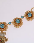 Dolce & Gabbana Elegant Gold Crystal Statement Necklace