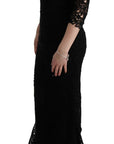 Dolce & Gabbana Elegant Black Sheath Dress with Silk Lining