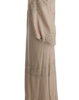 Dolce & Gabbana Elegant Beige Cape Kaftan Dress