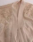 Dolce & Gabbana Elegant Beige Cape Kaftan Dress