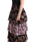 Dolce & Gabbana Elegant Floral Shift Dress in Multicolor Silk Blend